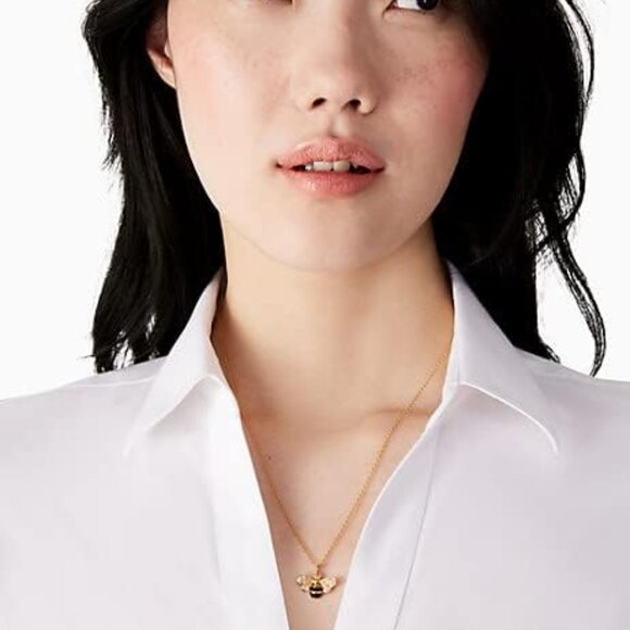 Kate Spade New York All ABuzz Bumble Bee Stone Necklace Mini Pendant SOLD OUT - Picture 6 of 6